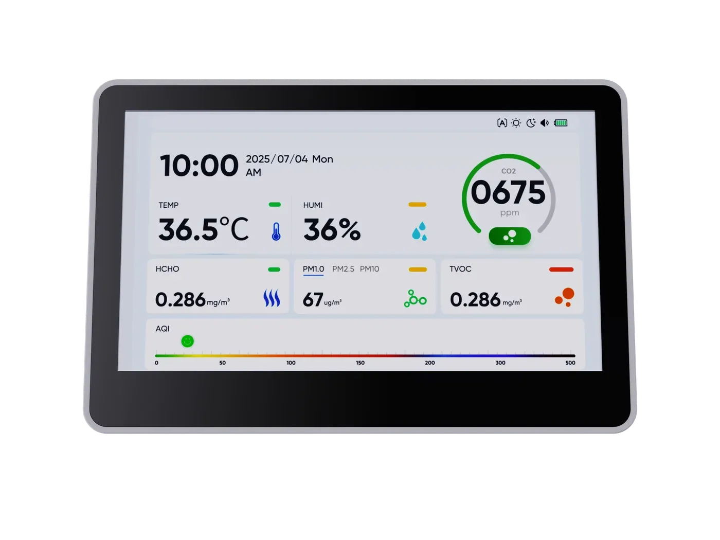 16-in-1 Large-Display Air Quality Monitor