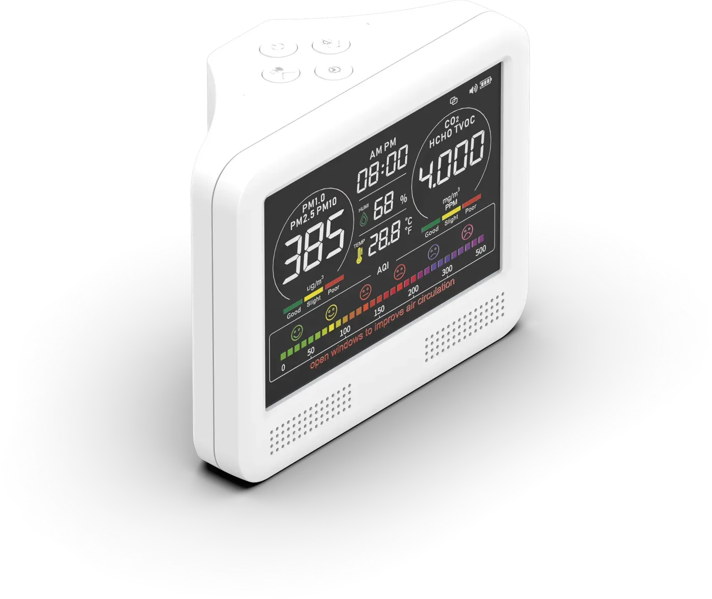 9-in-1 Desktop Air Quality Monitor — alternative view