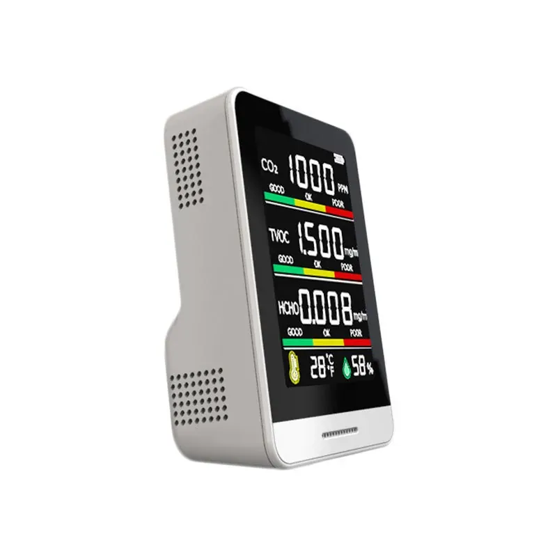 Desktop CO2, TVOC & Formaldehyde Monitor — alternative view