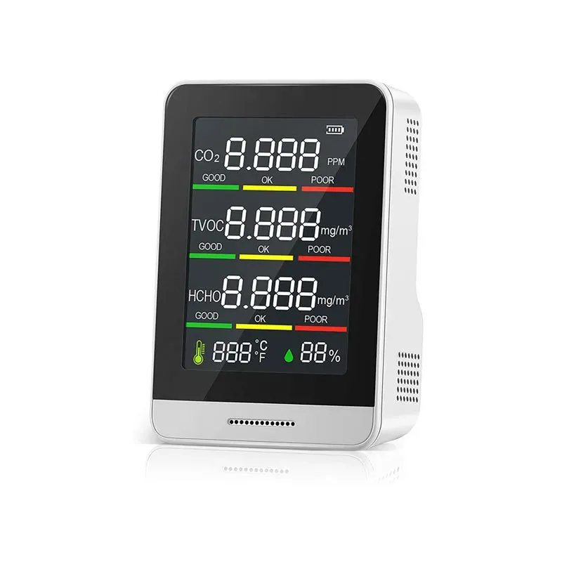 Desktop CO2, TVOC & Formaldehyde Monitor — alternative view