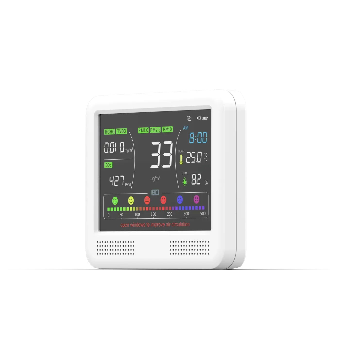 Compact Square Air Quality Monitor