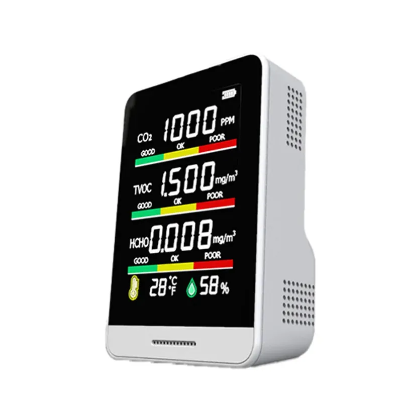 AK4 - Indoor Air Quality Monitor (CO2, TVOC, HCHO, Temperature, Humidity), NDIR Infrared CO2 Sensor