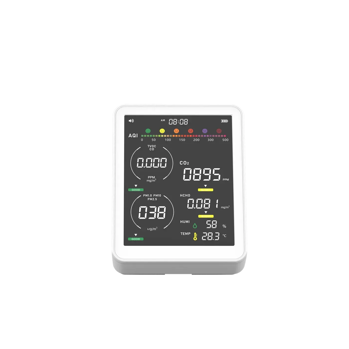 Portrait AQI Desktop Monitor — alternative view