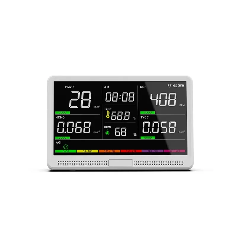 Wi-Fi Wide-Screen Air Quality Monitor